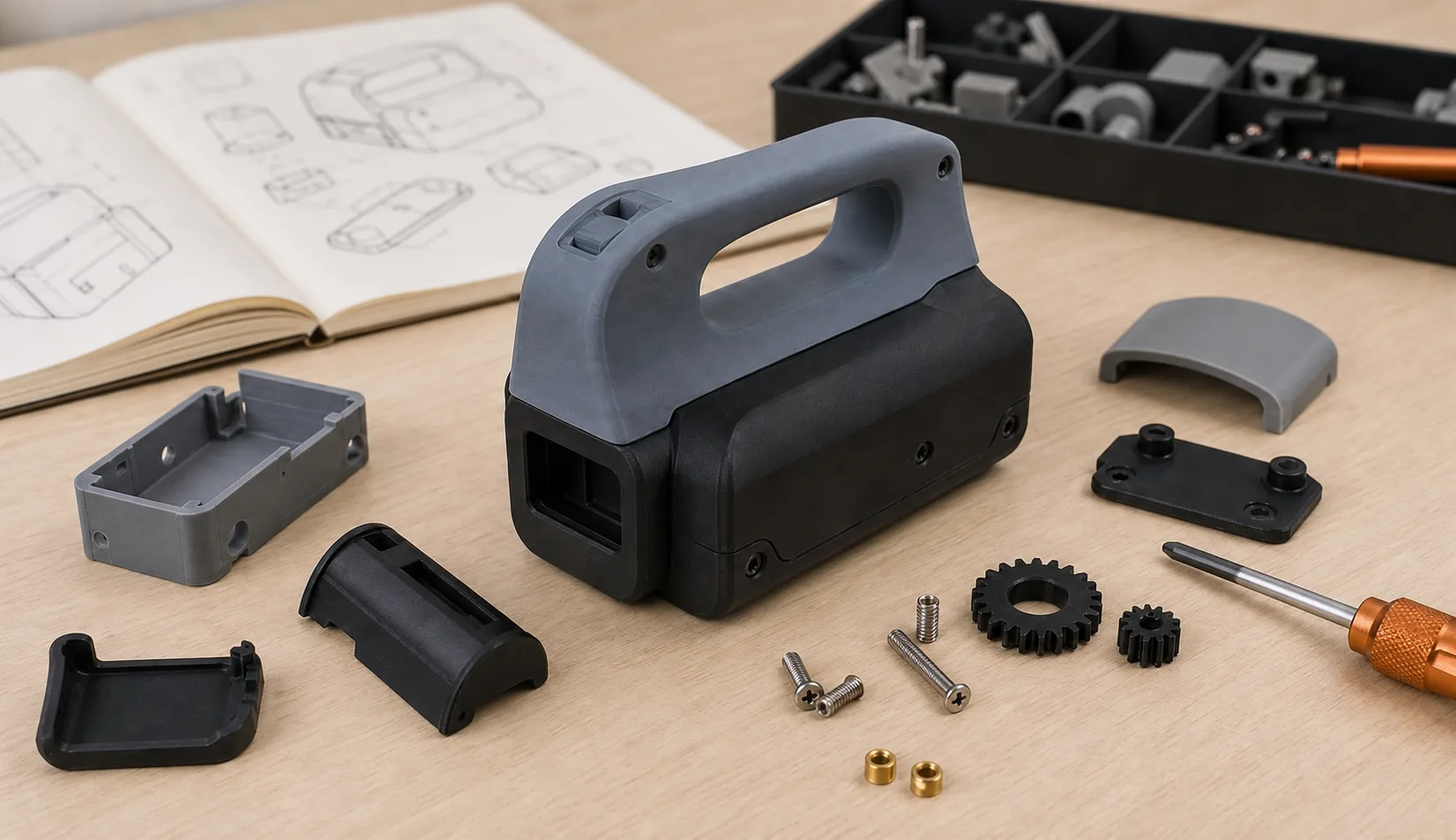Prototype components and design notes prepared for review